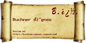 Buchner Ágnes névjegykártya